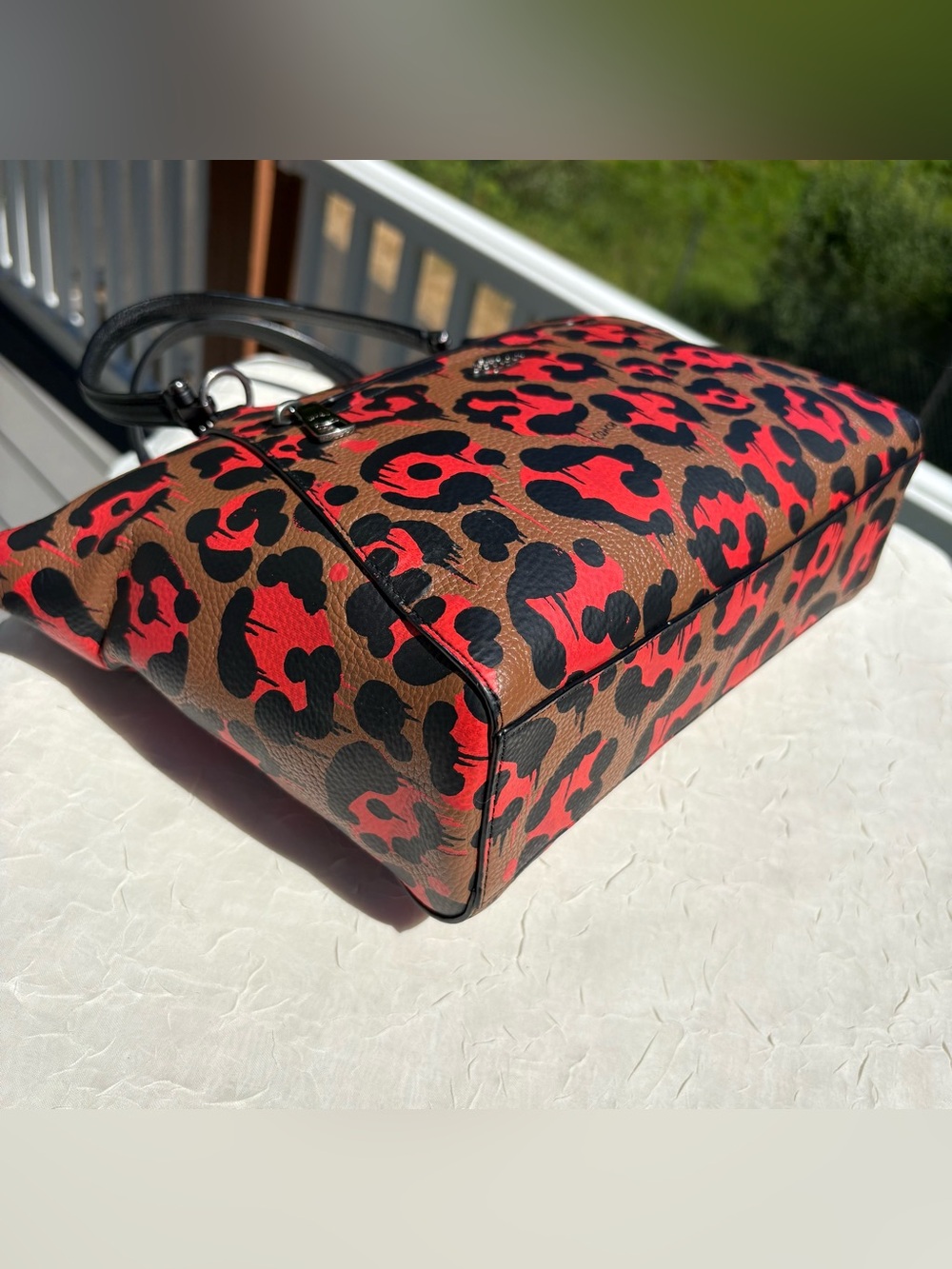 COACH X Baseman Limited Edition Satchel With Wild Beast Ocelot Print 36451 - Picture 6 of 10